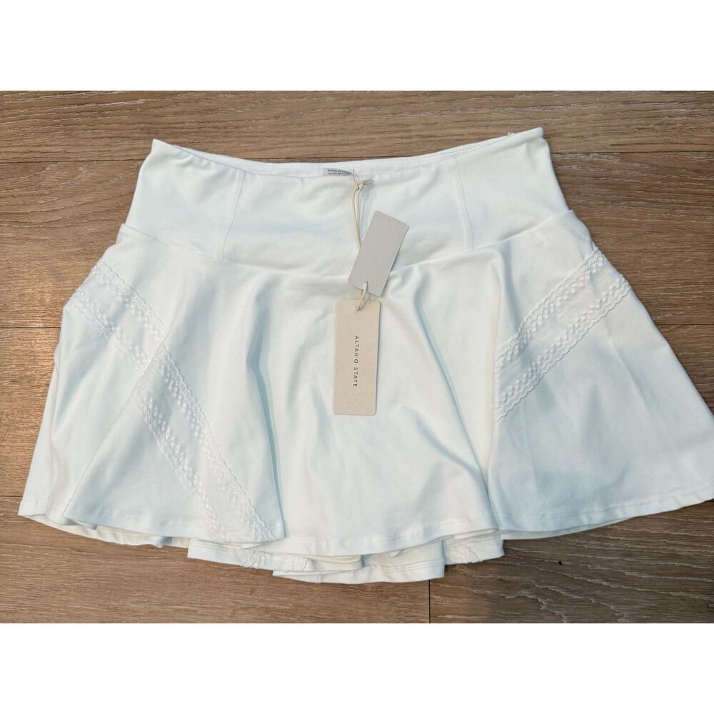 NWT Altar'd State AS Revival White Tennis Skirt Size Large